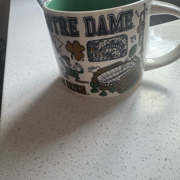 Starbucks Notre Dame Mug - White and Green - Picture 3 of 6